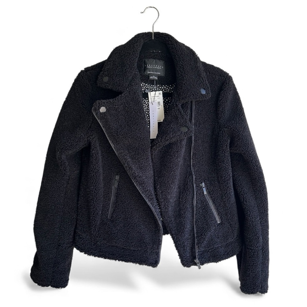 NWT Sanctuary Faux Fur Moto Jacket XS Black - Picture 8 of 15